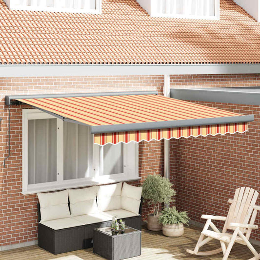 Retractable Awning Yellow and Orange 350 x 250 cm