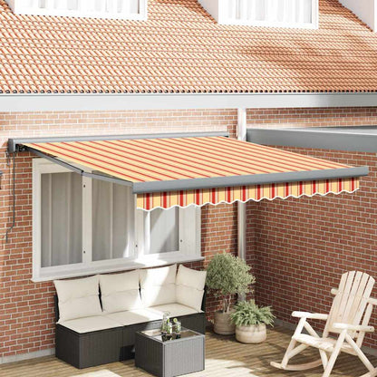 Retractable Awning Manual Yellow and orange 350 x 250 cm