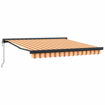 Retractable Awning Manual Yellow and orange 350 x 250 cm