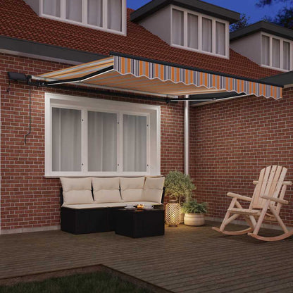 Retractable Awning Manual Multicolour 350 x 250 cm Fabric