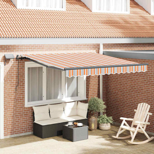 Retractable Awning Manual Multicolour 350 x 250 cm Fabric