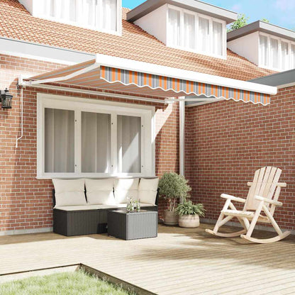 Retractable Awning Multicolour 350 x 250 cm Fabric, Metal