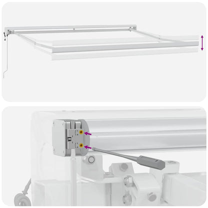 Retractable Awning Multicolour 350 x 250 cm Fabric, Metal