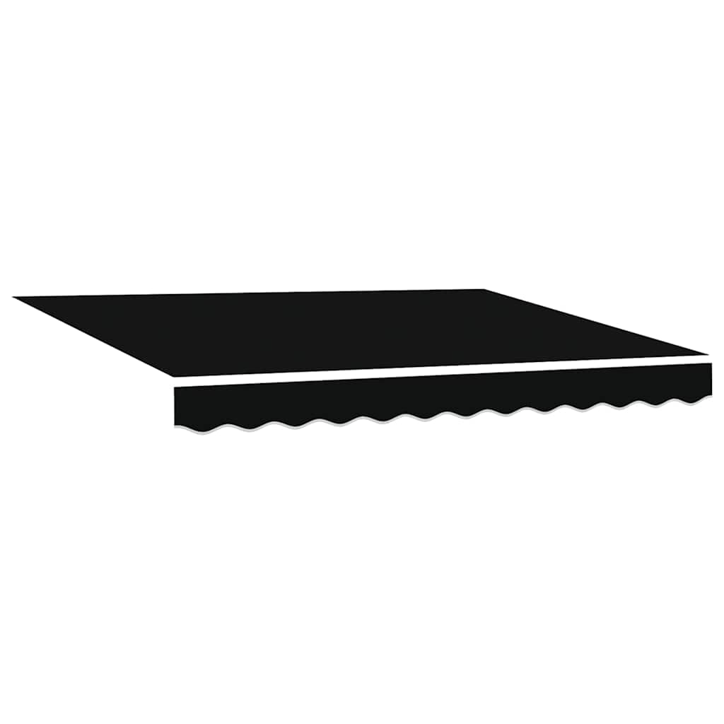 Retractable Awning Manual Black 350 x 250 cm Fabric, Metal