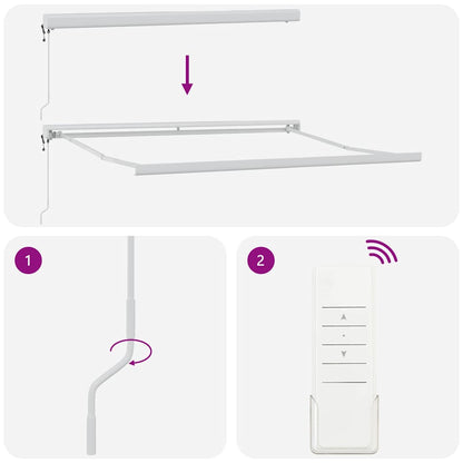 Retractable Awning Manual Black 350 x 250 cm Fabric, Metal