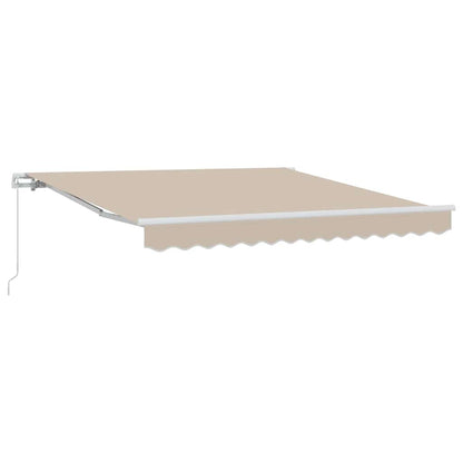 Retractable Awning Manual Beige 350 x 250 cm Fabric