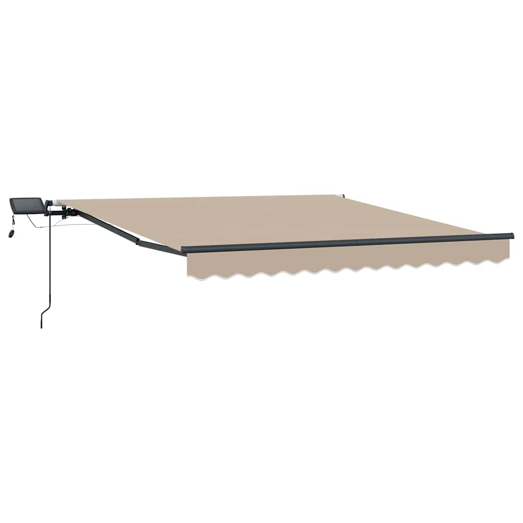 Retractable Awning Manual Beige 350 x 250 cm Fabric