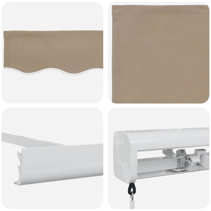 Retractable Awning Beige 350 x 250 cm Fabric and Metal