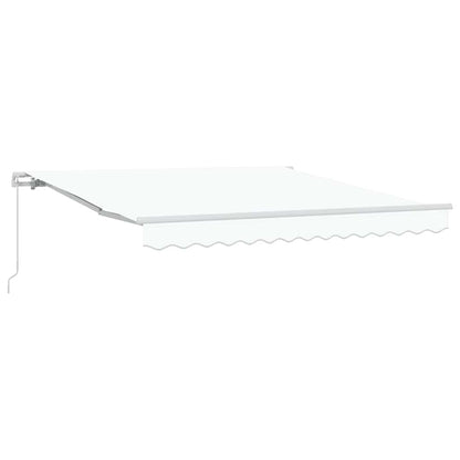 Retractable Awning Manual White 350 x 250 cm Fabric