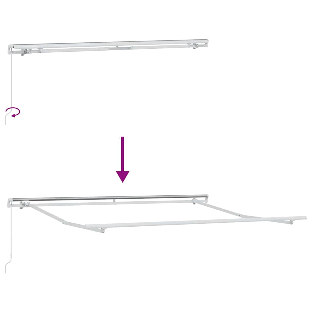 Retractable Awning Manual Light grey 350 x 250 cm Fabric