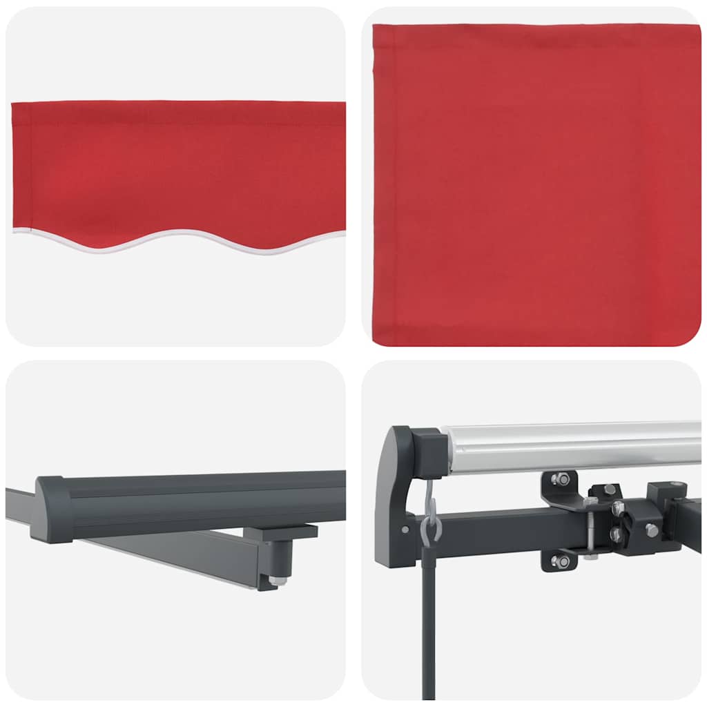 Retractable Awning Manual Red 350 x 250 cm Fabric
