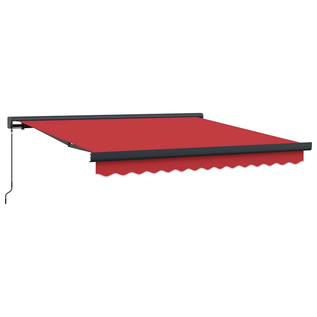 Retractable Awning Red 350 x 250 cm Fabric and Metal