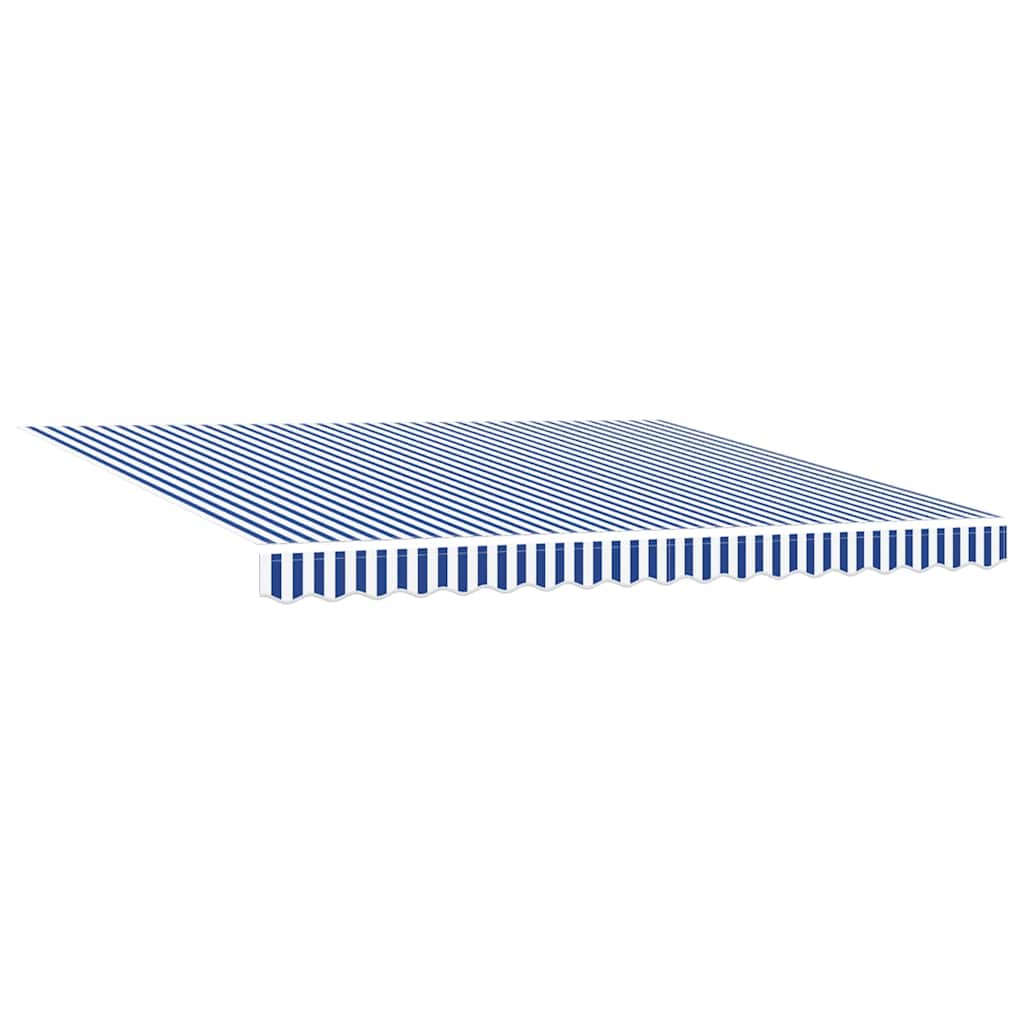 Retractable Awning Manual Blue and anthracite 400 x 300 cm
