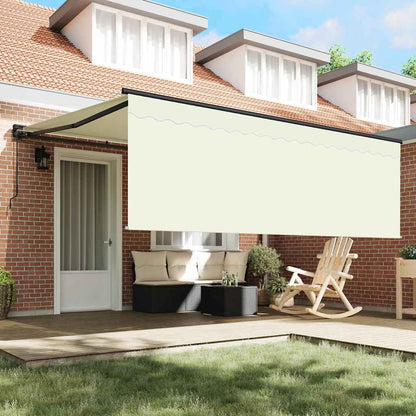 Retractable Awning Manual Cream 400 x 300 cm Polyester