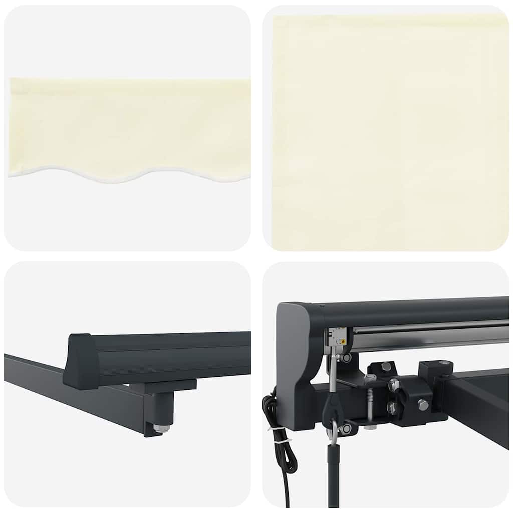 Retractable Awning Manual Cream 400 x 300 cm Fabric