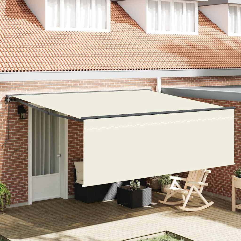 Retractable Awning Manual Cream 400 x 300 cm Fabric