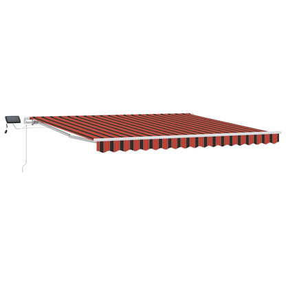 Retractable Awning with Orange and brown 400 x 300 cm Fabric