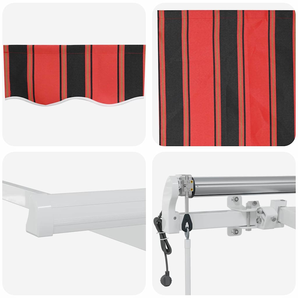 Retractable Awning 400 x 300 cm Orange and brown