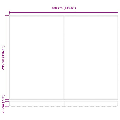 Retractable Awning Manual Orange and brown 400 x 300 cm Fabric