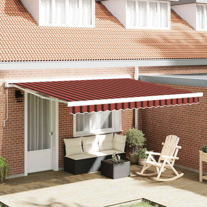 Retractable Awning Orange and Brown 400 x 300 cm