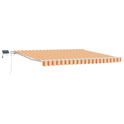 Retractable Awning with Yellow and orange 400 x 300 cm Fabric