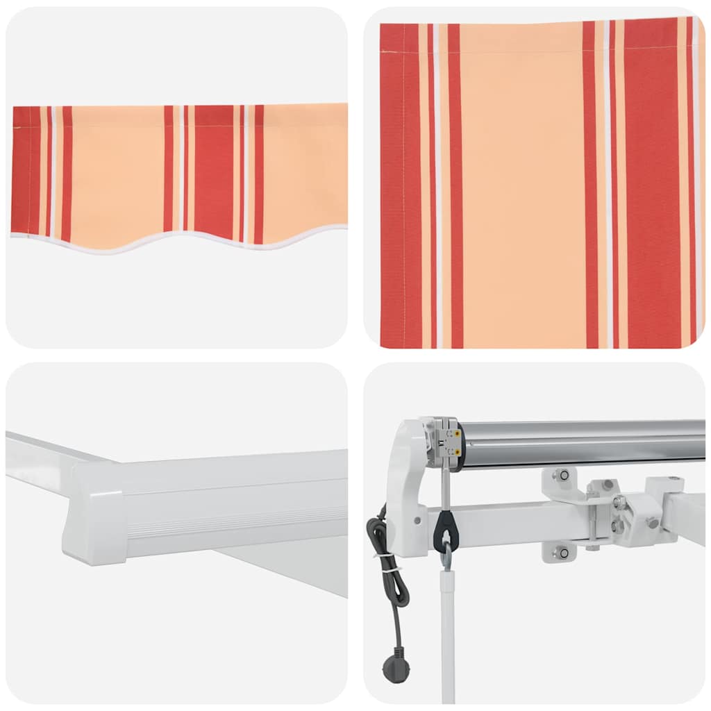 Retractable Awning 400 x 300 cm Yellow and orange