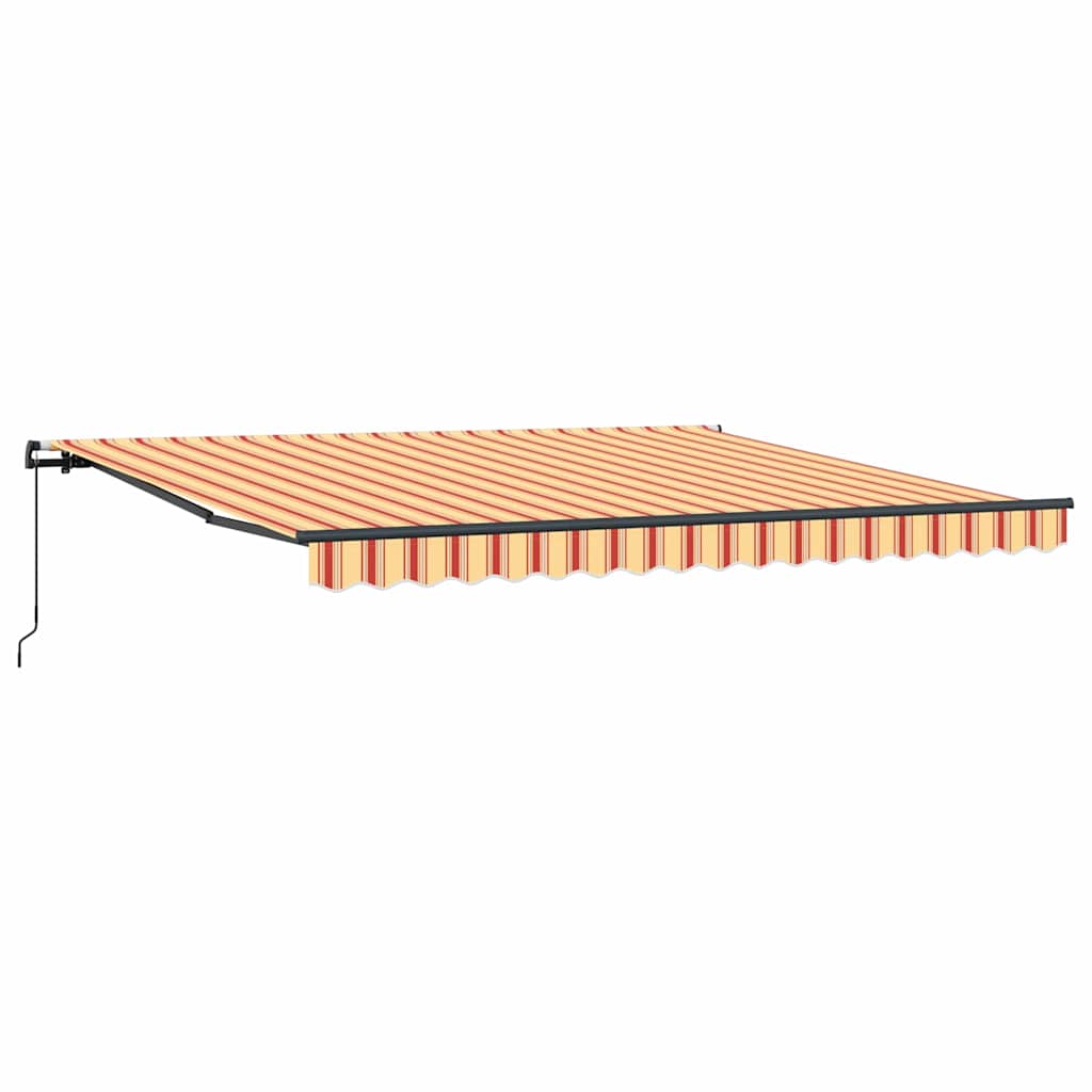 Retractable Awning Manual Yellow and orange 400 x 300 cm Fabric