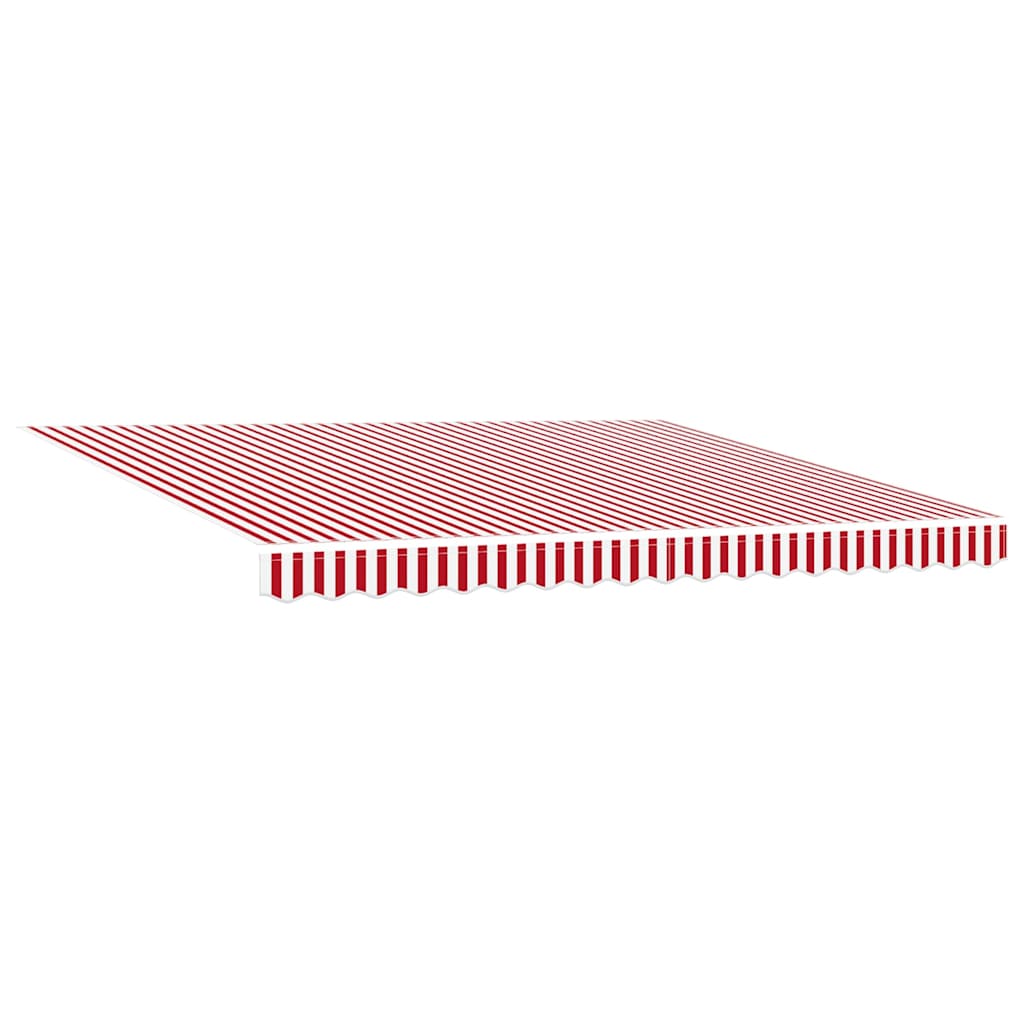 Retractable Awning Red and white 400 x 300 cm Polyester