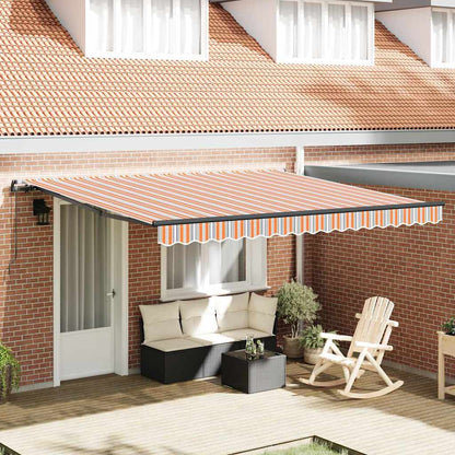 Retractable Awning Manual Multicolour 400 x 300 cm Fabric