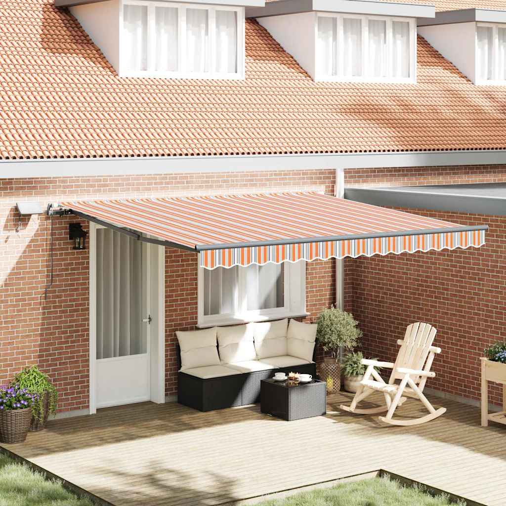 Retractable Awning Manual Multicolour 400 x 300 cm Fabric