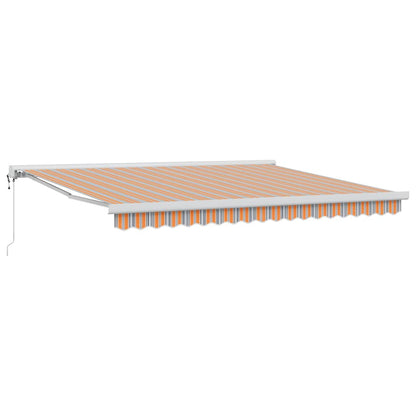 Retractable Awning Multicolour 400 x 300 cm Fabric and Metal