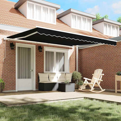 Retractable Awning 400 x 300 cm Black