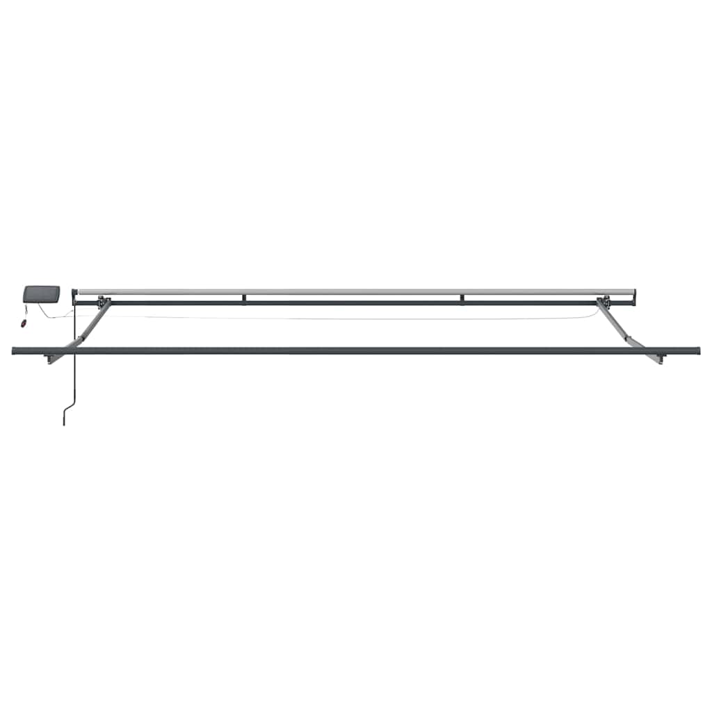 Retractable Awning Manual Black 400 x 300 cm Fabric