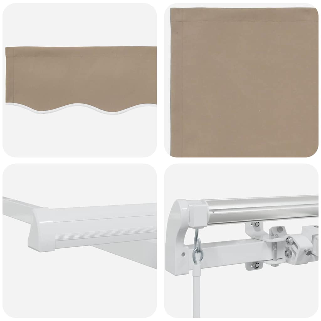 Retractable Awning Beige 400 x 300 cm Polyester