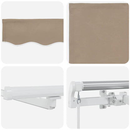 Retractable Awning with Manual Beige 400 x 300 cm Fabric