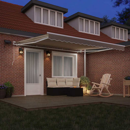 Retractable Awning with Manual Beige 400 x 300 cm Fabric