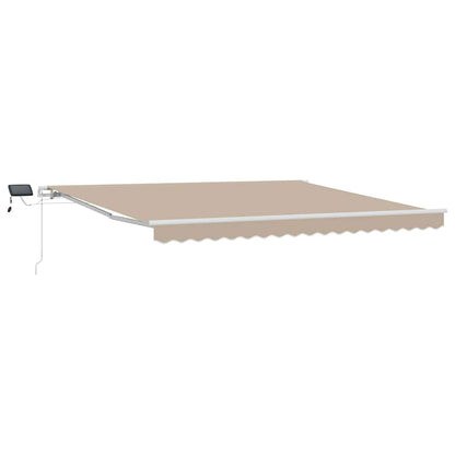 Retractable Awning with Manual Beige 400 x 300 cm Fabric
