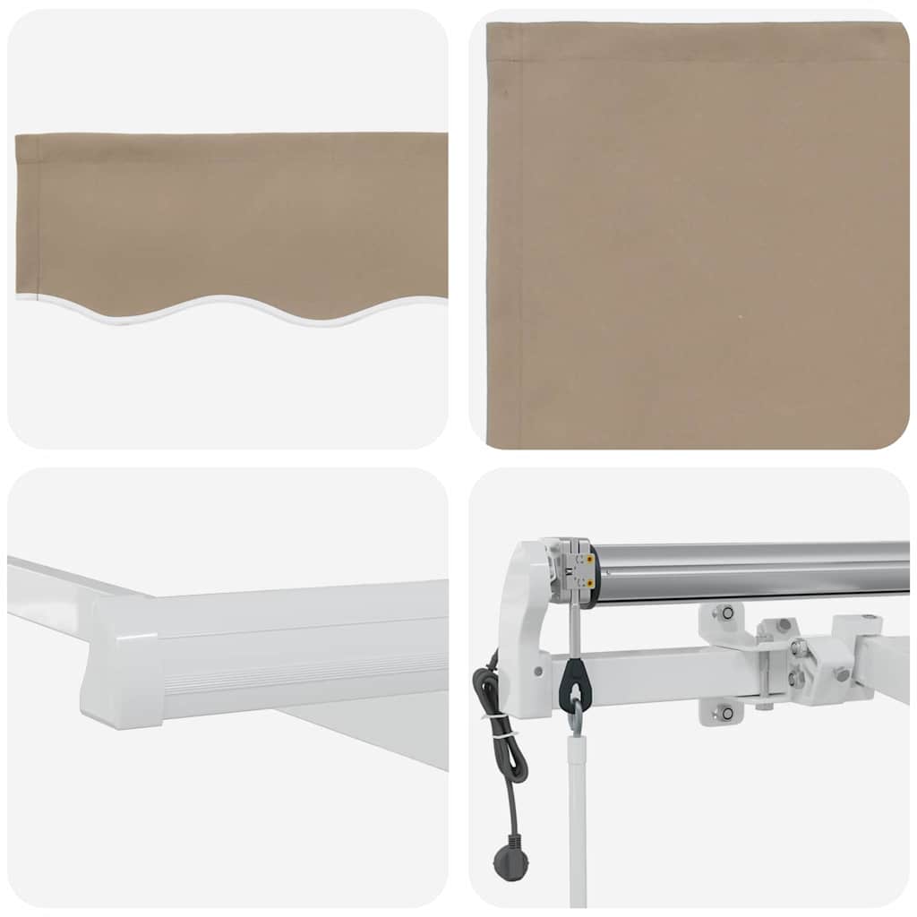 Retractable Awning 400 x 300 cm Beige