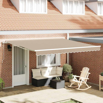 Retractable Awning 400 x 300 cm Beige