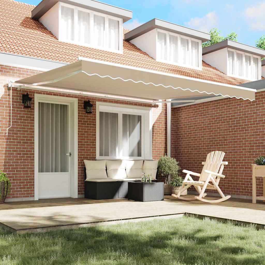 Retractable Awning 400 x 300 cm Beige