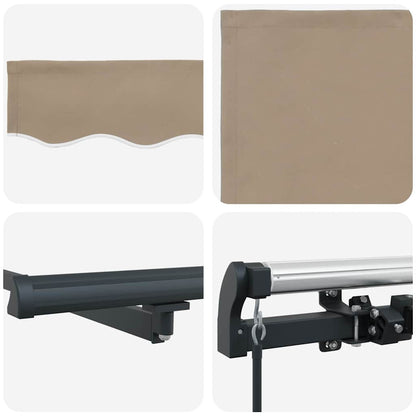 Retractable Awning Manual Beige 400 x 300 cm Fabric