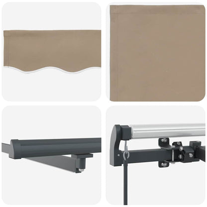 Retractable Awning Manual Beige 400 x 300 cm Fabric