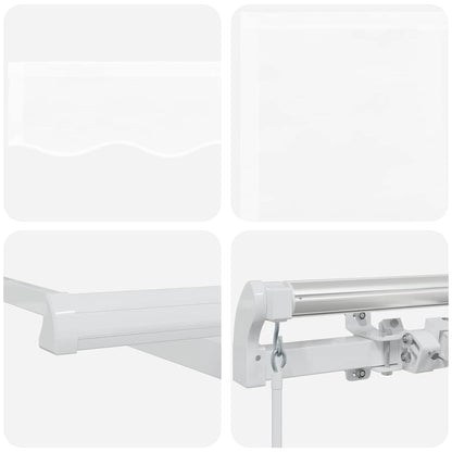 Retractable Awning White 400 x 300 cm Polyester
