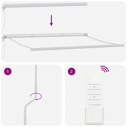 Retractable Awning White 400 x 300 cm Fabric and Metal