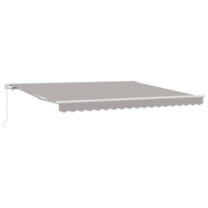 Retractable Awning Light grey 400 x 300 cm Polyester