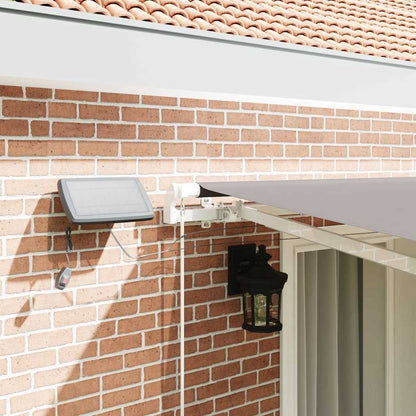Retractable Awning with Manual Light grey 400 x 300 cm Fabric