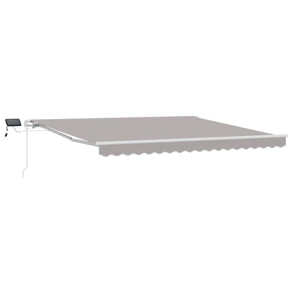 Retractable Awning with Manual Light grey 400 x 300 cm Fabric