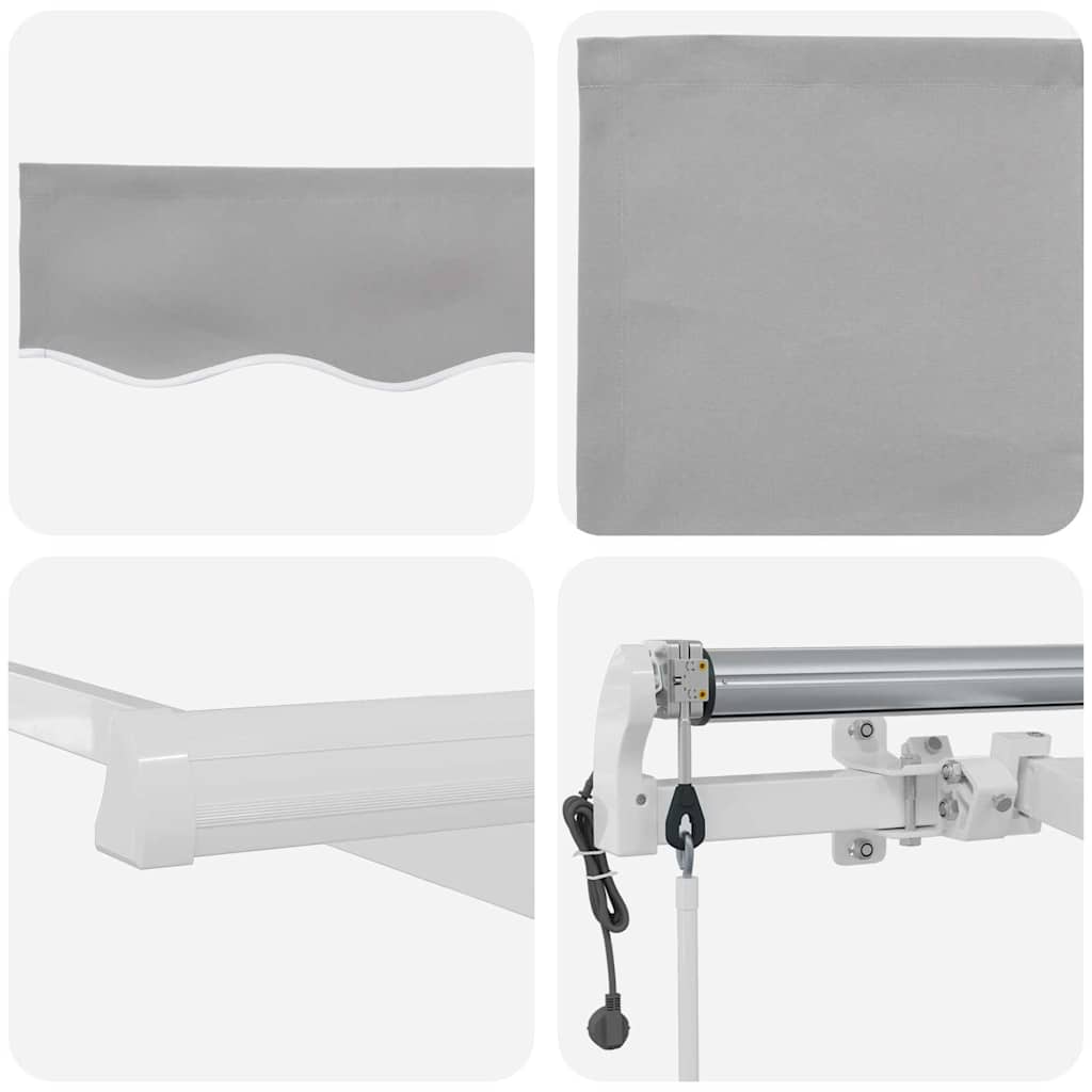 Retractable Awning 400 x 300 cm Light grey