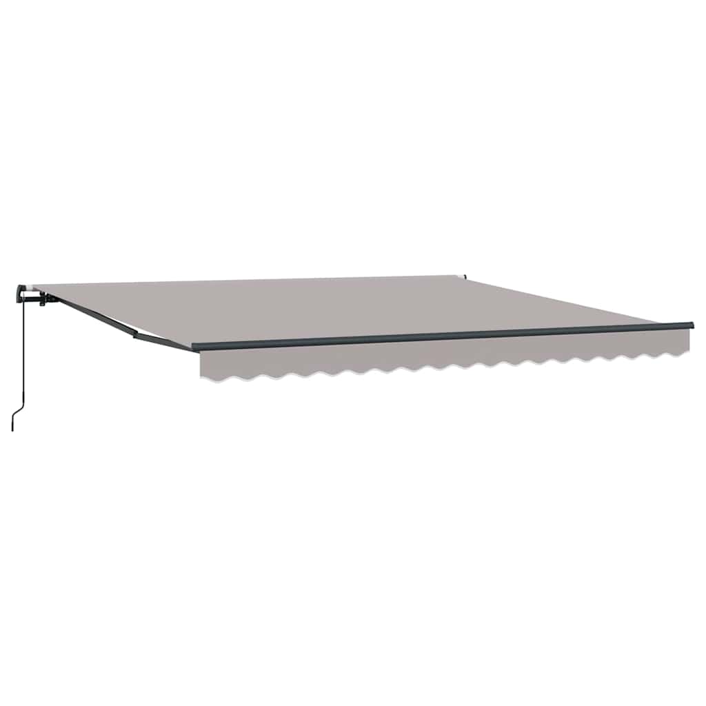 Retractable Awning Manual Light grey 400 x 300 cm Fabric