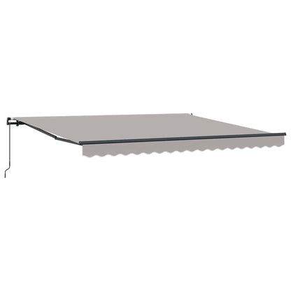 Retractable Awning Manual Light grey 400 x 300 cm Fabric